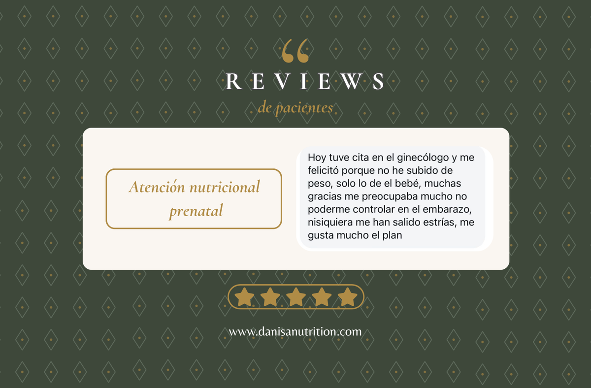 Pacientes dando reseñas positivas de su consulta nutricional en DANISA NUTRITION